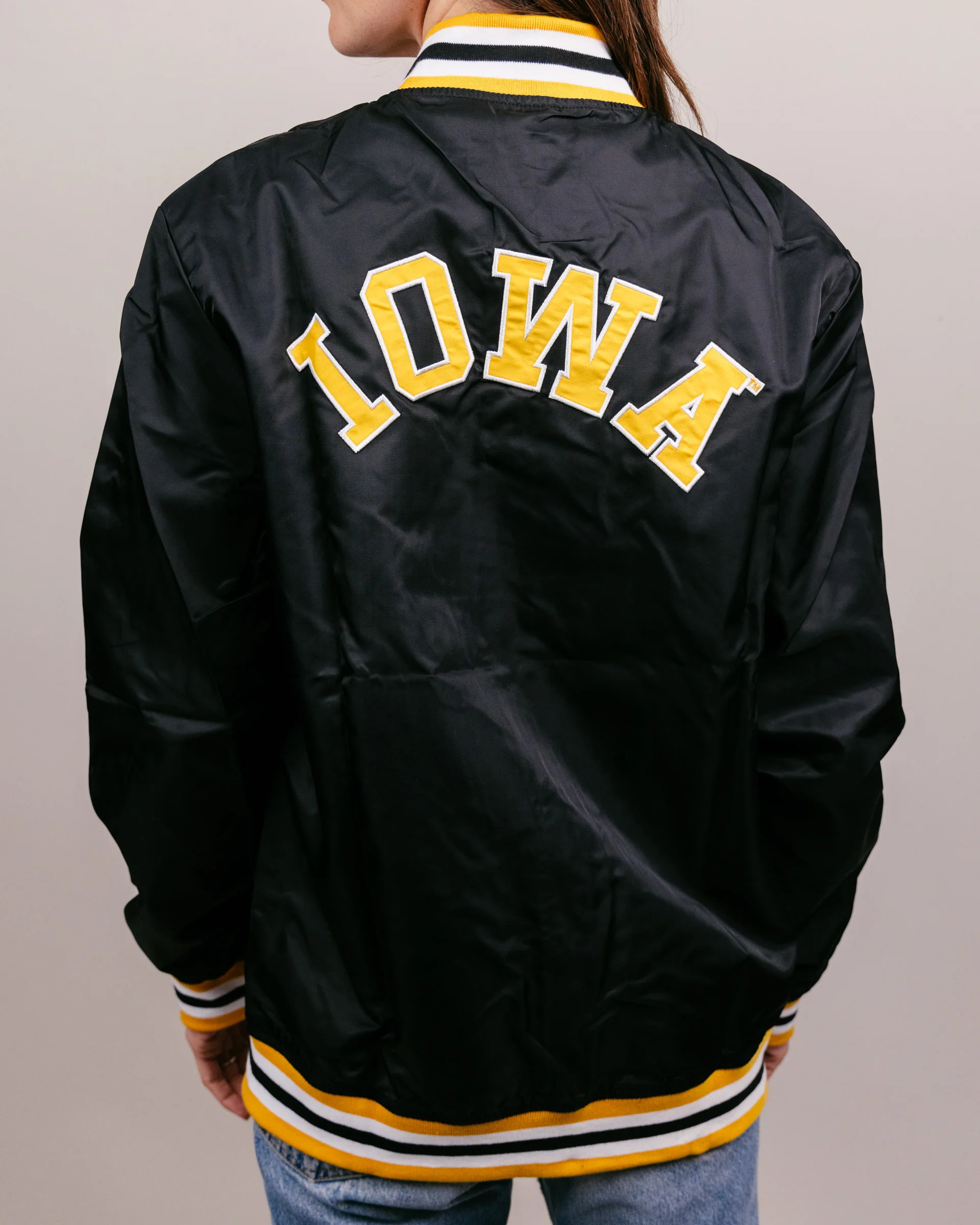 University of Iowa Vintage Black Letterman Jacket - Image 5