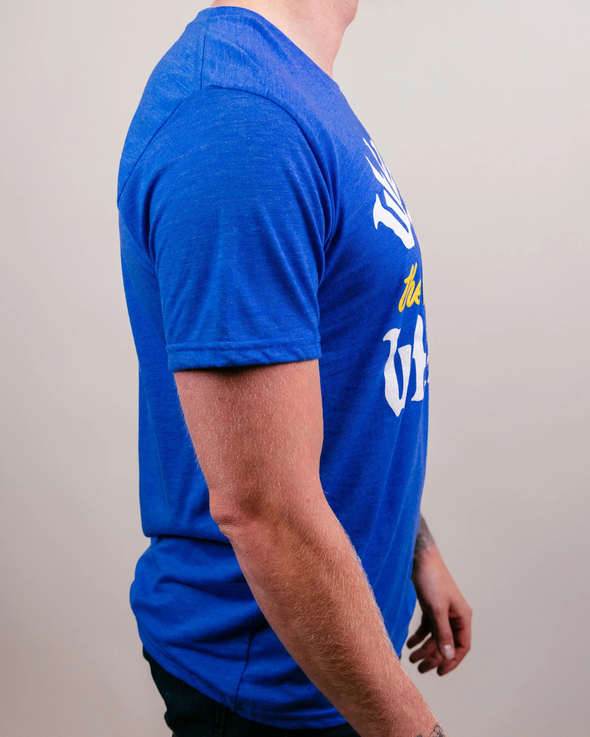 Wave the Wheat KU Basketball Royal T-Shirt - Image 3