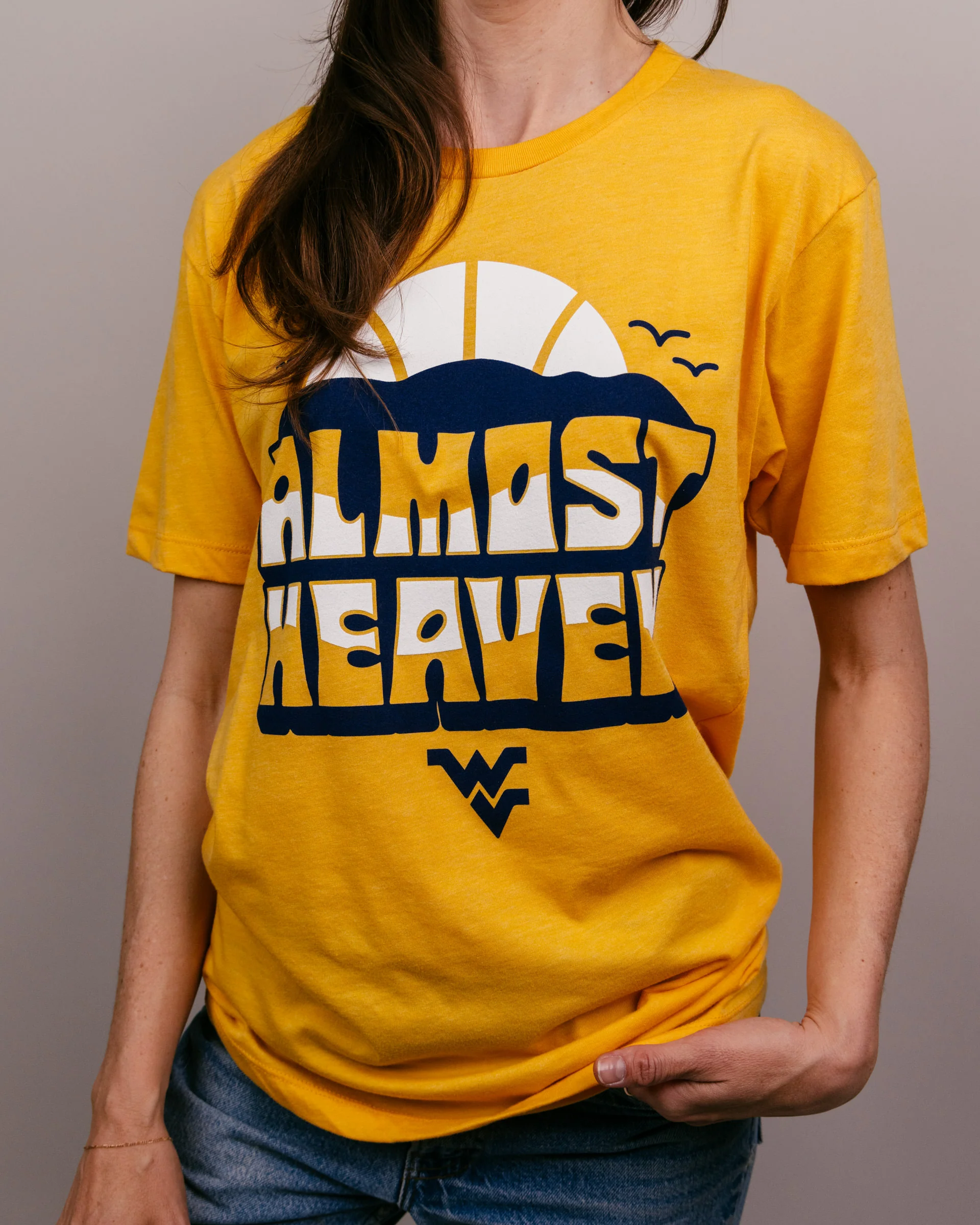 West Virginia Almost Heaven Gold T-Shirt - Image 2