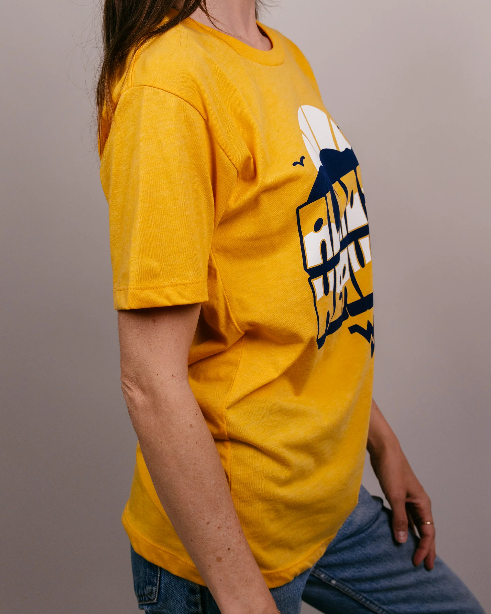 West Virginia Almost Heaven Gold T-Shirt - Image 3